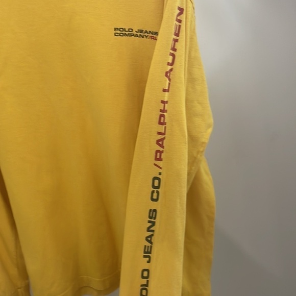 Ralph Lauren - Polo Jeans 90s Long Sleeve - Yellow - S - Picture 4 of 9